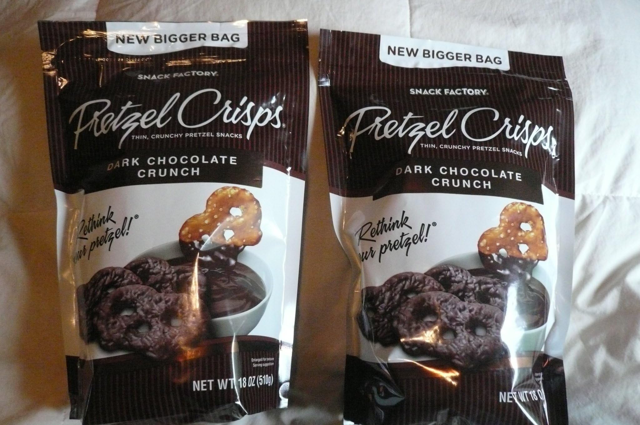 Dark Chocolate Crunch Pretzel Crisps (Pack of 2)