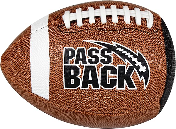 Passback Official Composite Football, Ages 14+, High School Training Football, (Ships Deflated)