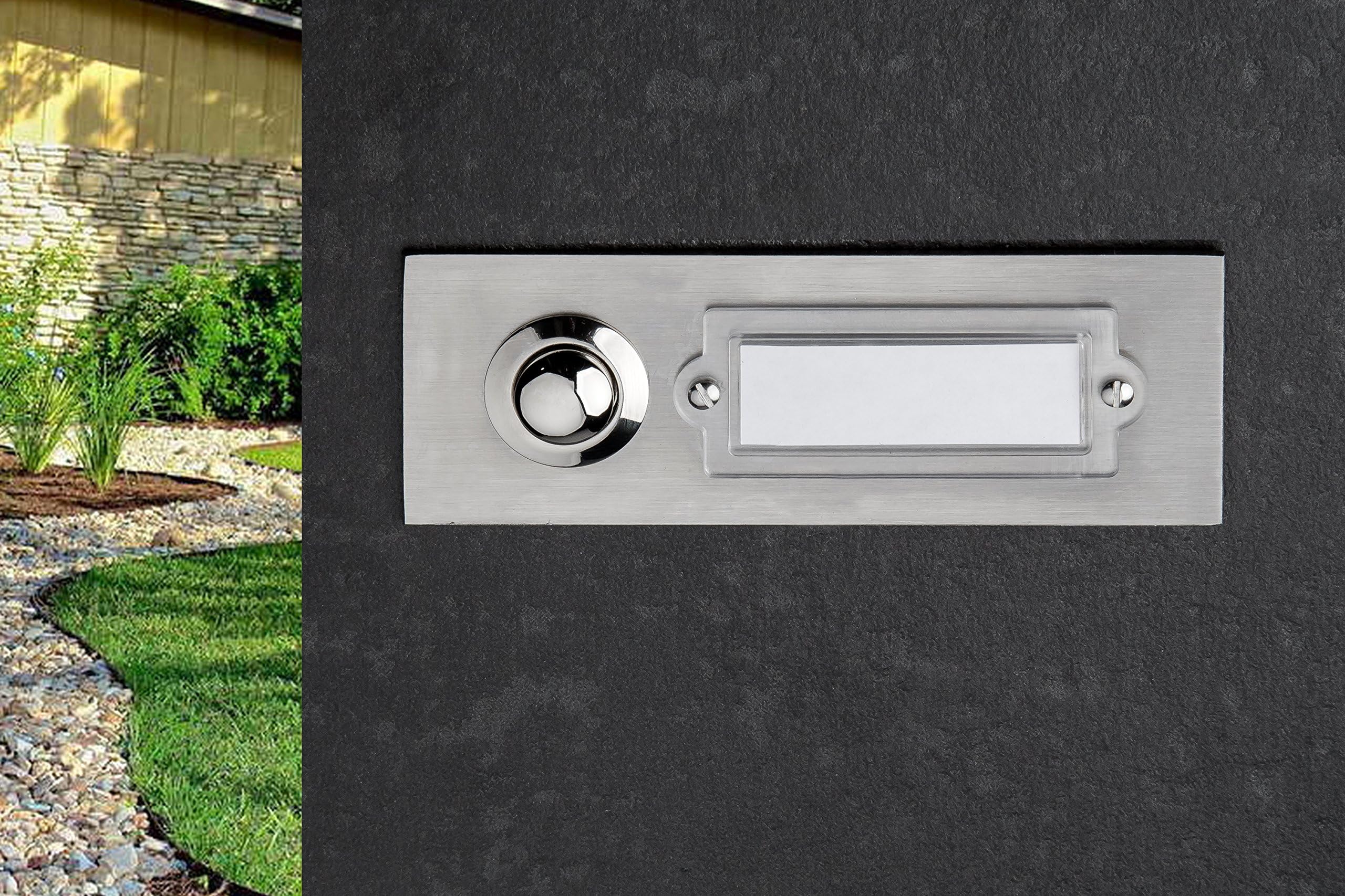 Campanello Da Incasso In Acciaio Inox Con Targhetta | Pulsante Ottone Cromato | 42V 2A - Foto 10