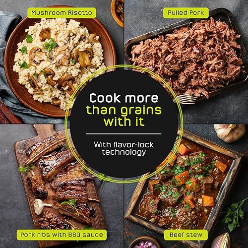 Miniatura 5 de Universal Olla a presión Silver Express de 6.3 cuartos de galón + tapa de vidrio extra (15 PSI100 kPa) con sistema de apertura fácil, olla a presión