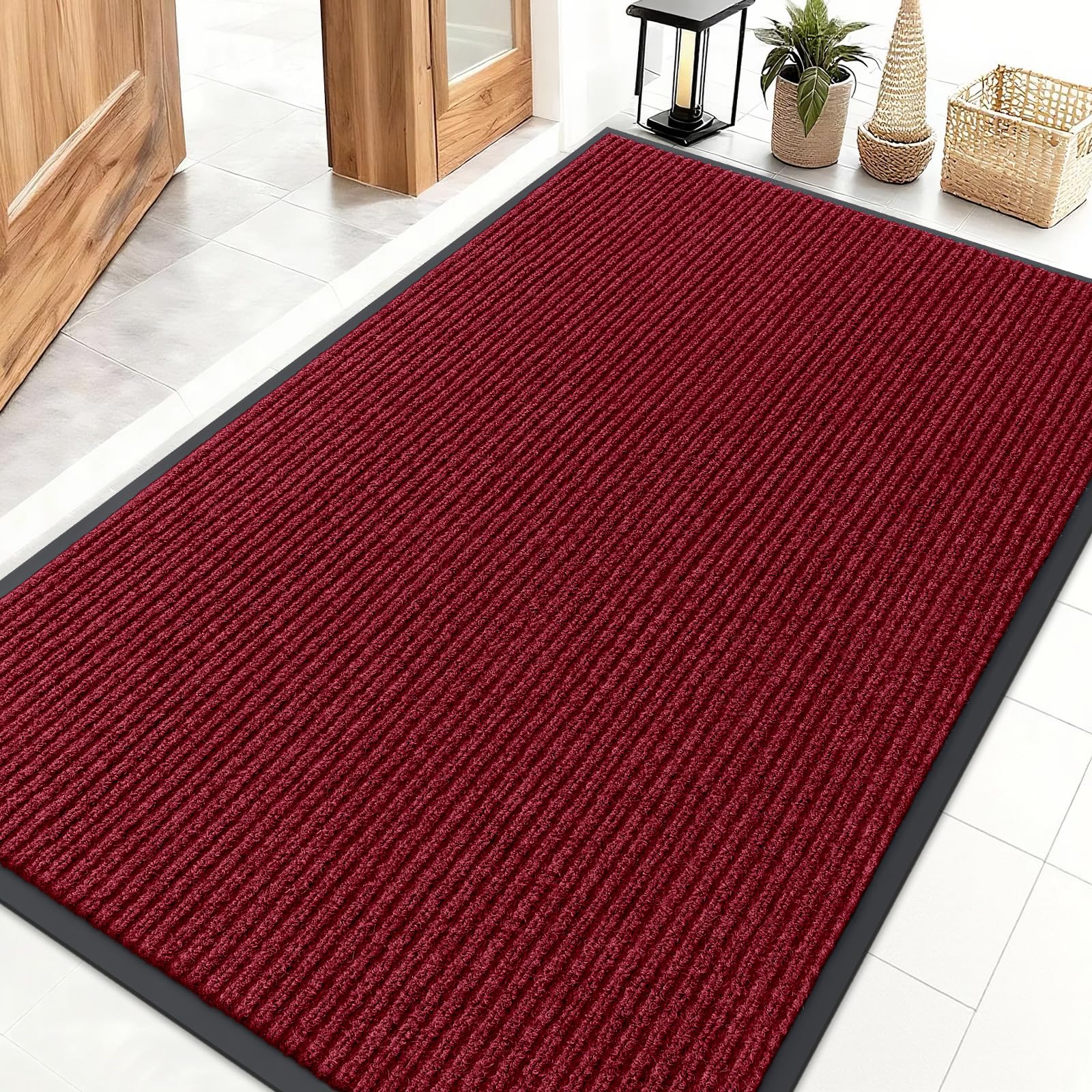 OLANLY Front Door Mat Indoor Outdoor Entrance, Waterproof Heavy Duty Doormat, Fade Resistant, Low Profile, Easy Clean Patio Porch Welcome Floor Mats for Entry, 29.5x17, Beige — view 197