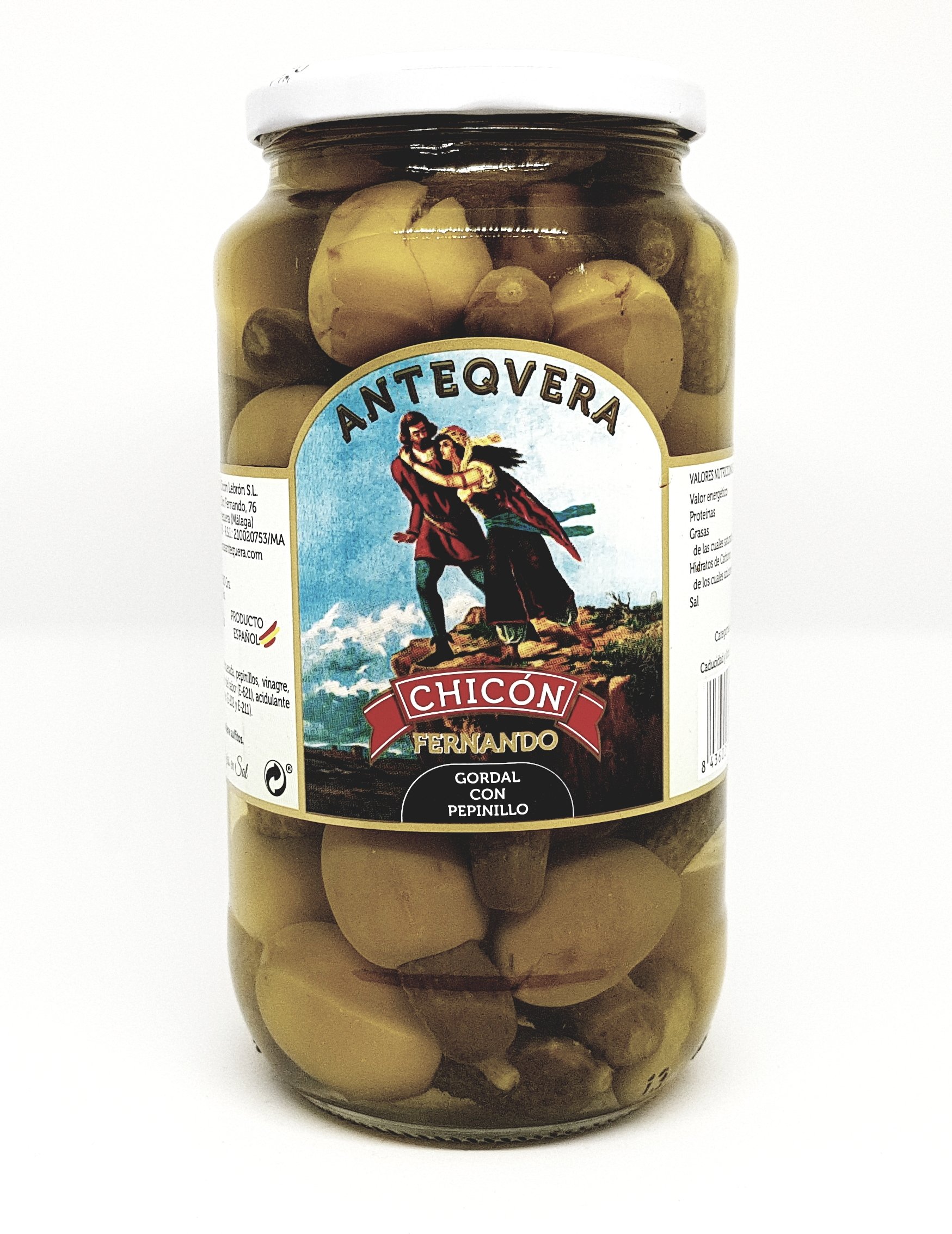 ACEITUNAS GORDAL CON PEPINILLO CHICON 2 x 500 gr
