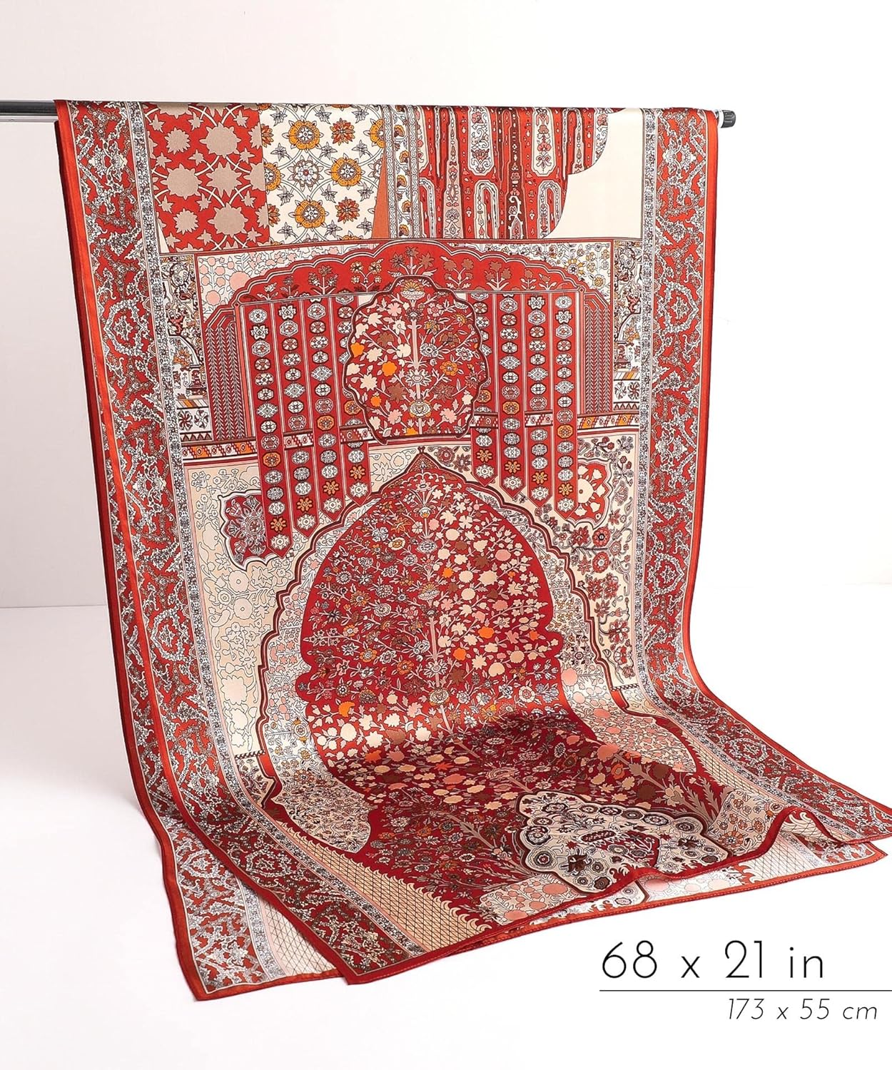 PoeticEHome 100% Mulberry Silk Long Scarf Wrap - Women's Large Oblong Sunscreen Shawl with Gift Packaging - Image 2