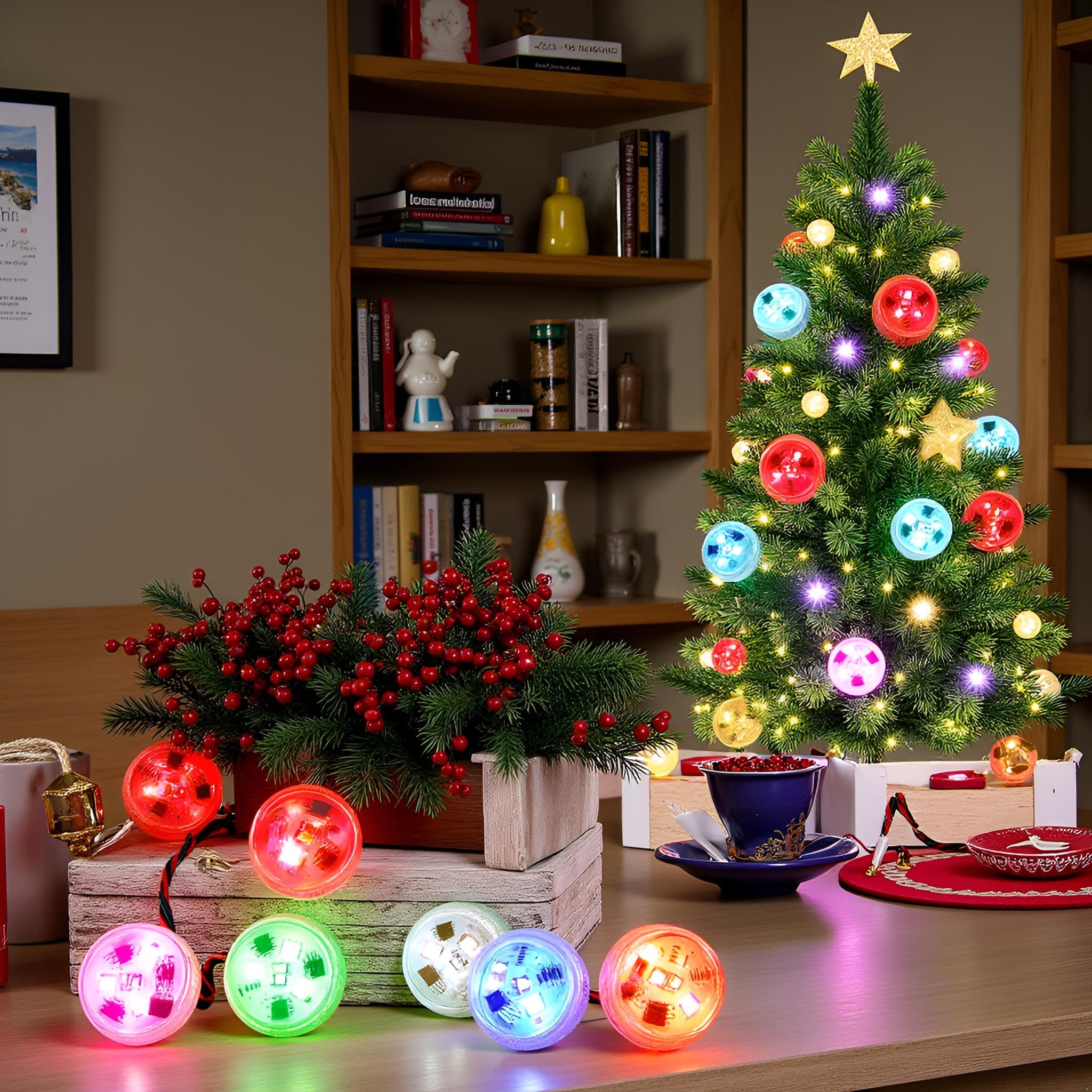 Christmas Led Lights with Remote Battery Operated Color Changing