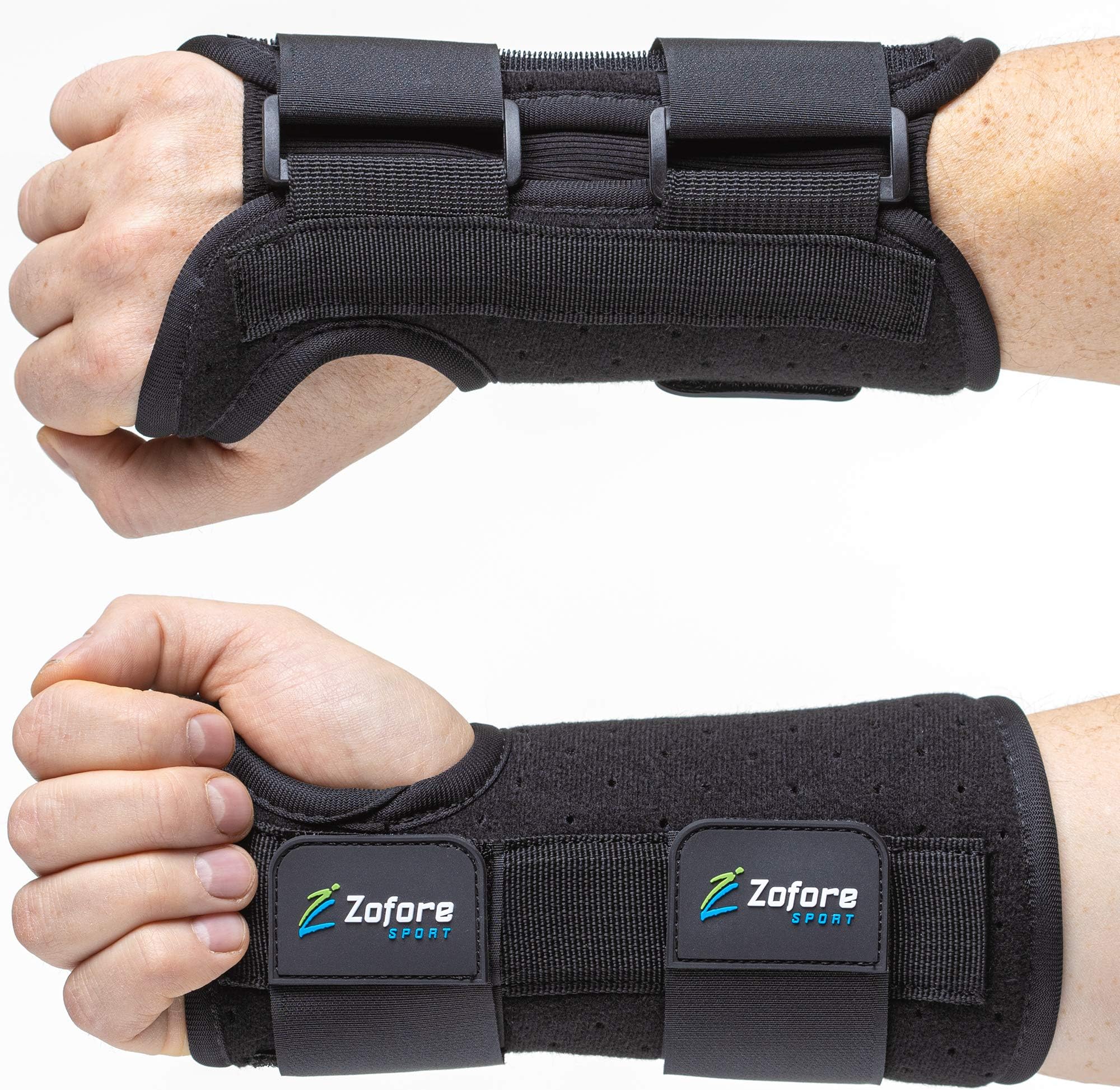 Carpal Tunnel Wrist Brace Support with 2 Straps and Metal Splint Stabilizer - Helps Relieve Tendinitis Arthritis Carpal Tunnel Pain - Reduces Recovery Time for Men Women - Right (L/XL)