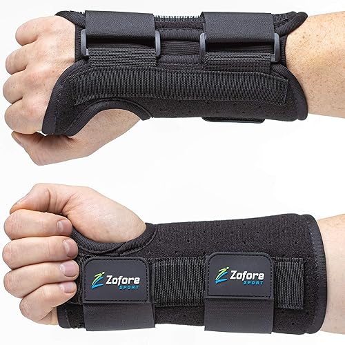 Carpal Tunnel Wrist Brace Support with 2 Straps and Metal Splint Stabilizer - Helps Relieve Tendinitis Arthritis Carpal Tunnel Pain - Reduces Recovery Time for Men Women - Left (S/M) - 2 strap brace - Left S/M