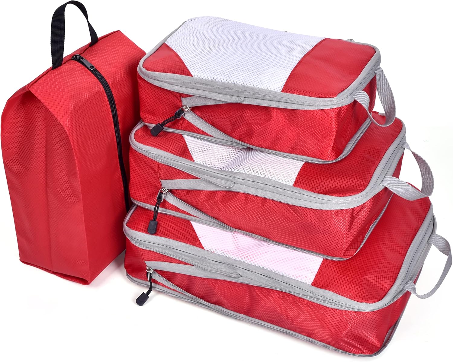 MOKETT Compression Packing Cubes for Travel Suitcase Organizer Bags Set, 3 Various Sizes