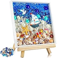 Joyclub DIY Sea Theme Mosaic Painting Kit for Adults - Beginner Creative Crafts, Square Frame Home Decor & Christmas Gifts