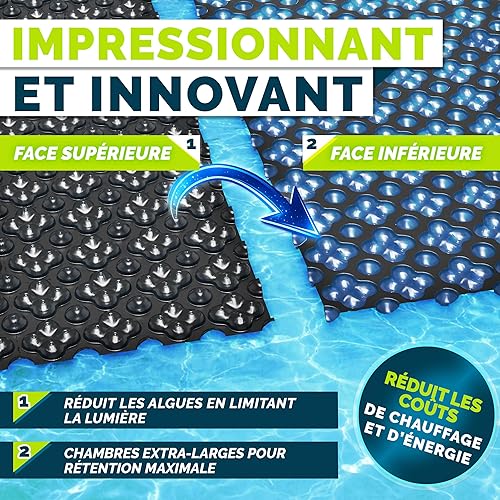 tillvex® Elite Bâche Solaire à Bulles 400 µm pour Piscine | Rectangulaire 549 x 274 cm | Film Thermique à découper ProHeat QB4 | pour réchauffer l'eau de la Piscine - 6