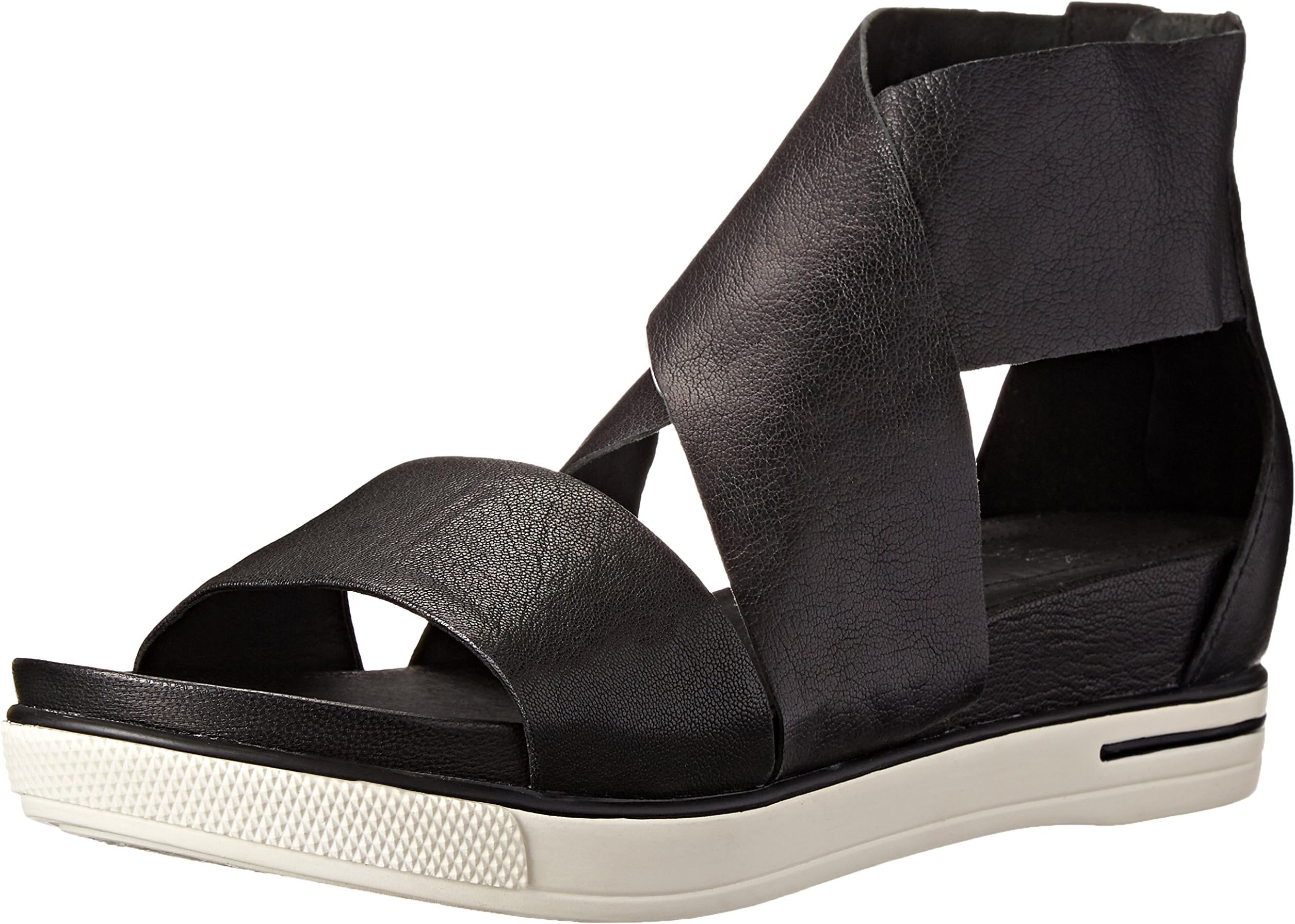 Women's Sport Sandal, Black Tumbled Leather, 5 M US