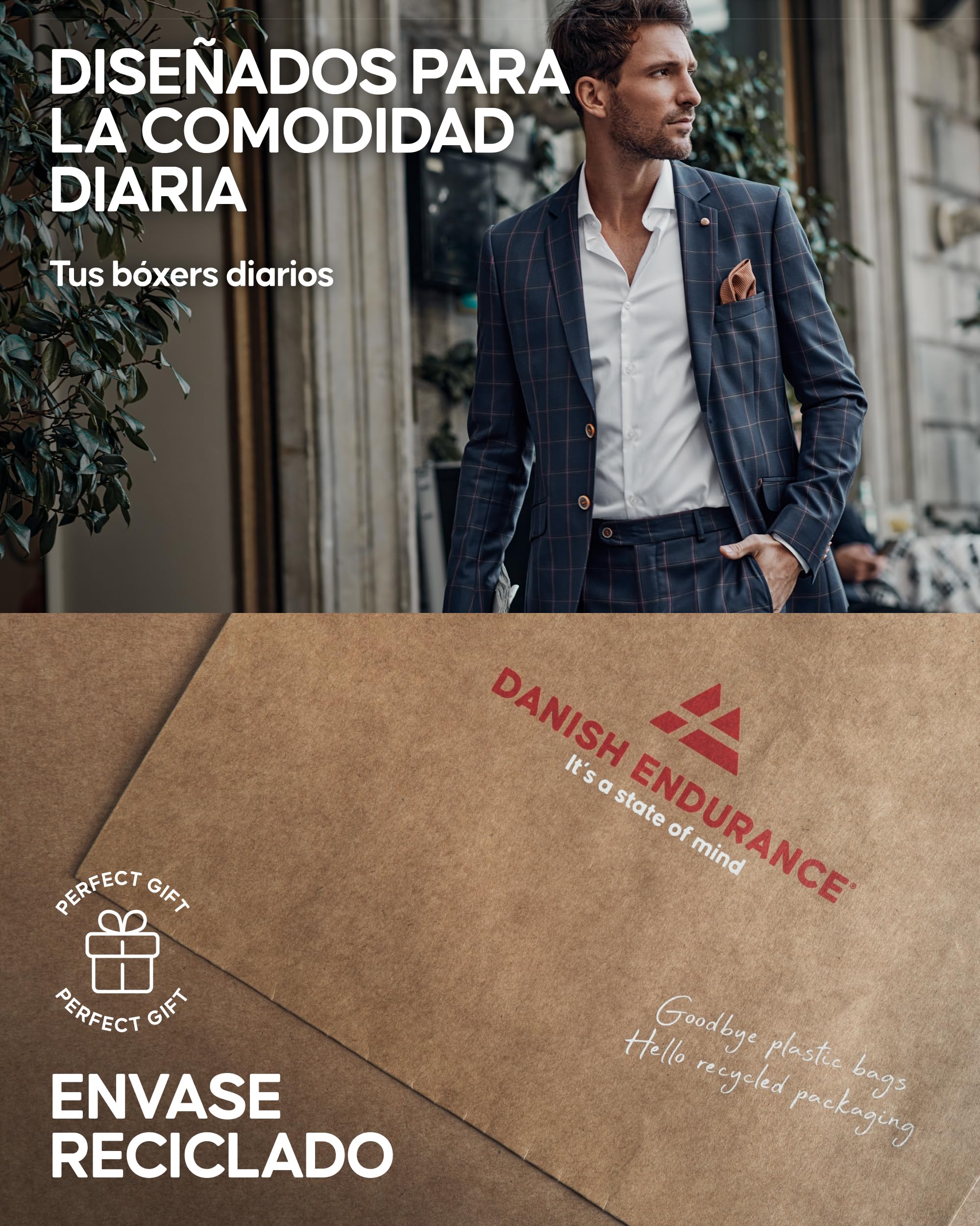 DANISH ENDURANCE Calzoncillos Hombre Boxer Algodon Premium, Pack de 3 y 10 - Ropa Hombre, Ropa Interior