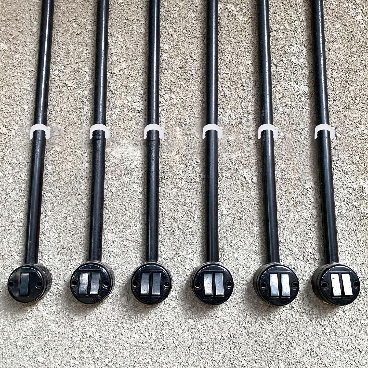 PATIKIL Half Clamp J-Hook with Nail 3/4" / 20mm, 95Pcs Pex Pipe Fixture Cable Clip Wire Wall Support Holder for Tubing CPVC Copper Pipe Fixing Connection, Black, 40mm Long Nail