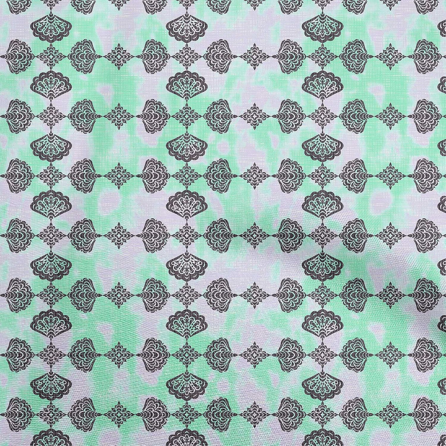 oneOone Cotton Flex Black Fabric Asian Block with Texture DIY Clothing Quilting Fabric Print Fabric By Yard 40 Inch Wide