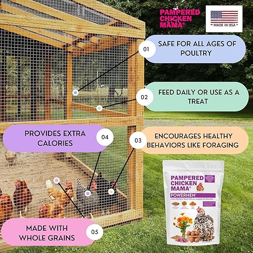 Miniatura 6 de Backyard Chicken - Golosina de hierbas con alto contenido de proteínas con camarones de río secos, larvas de mosca soldado negro, gusanos de harina,