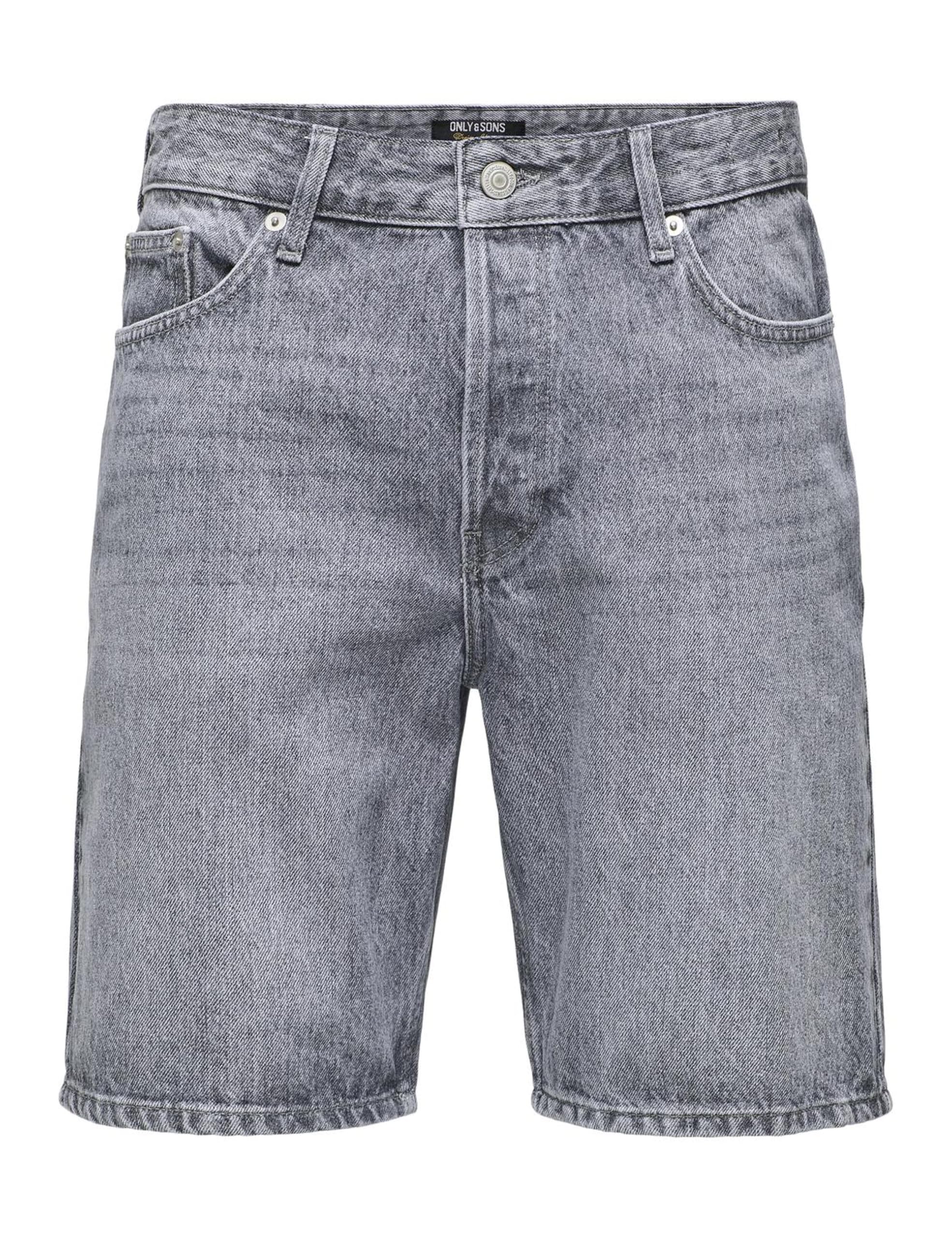 ONLY & SONS ONSEDGE MG 2042 AZG DNM Shorts, Medium Grey Denim, M