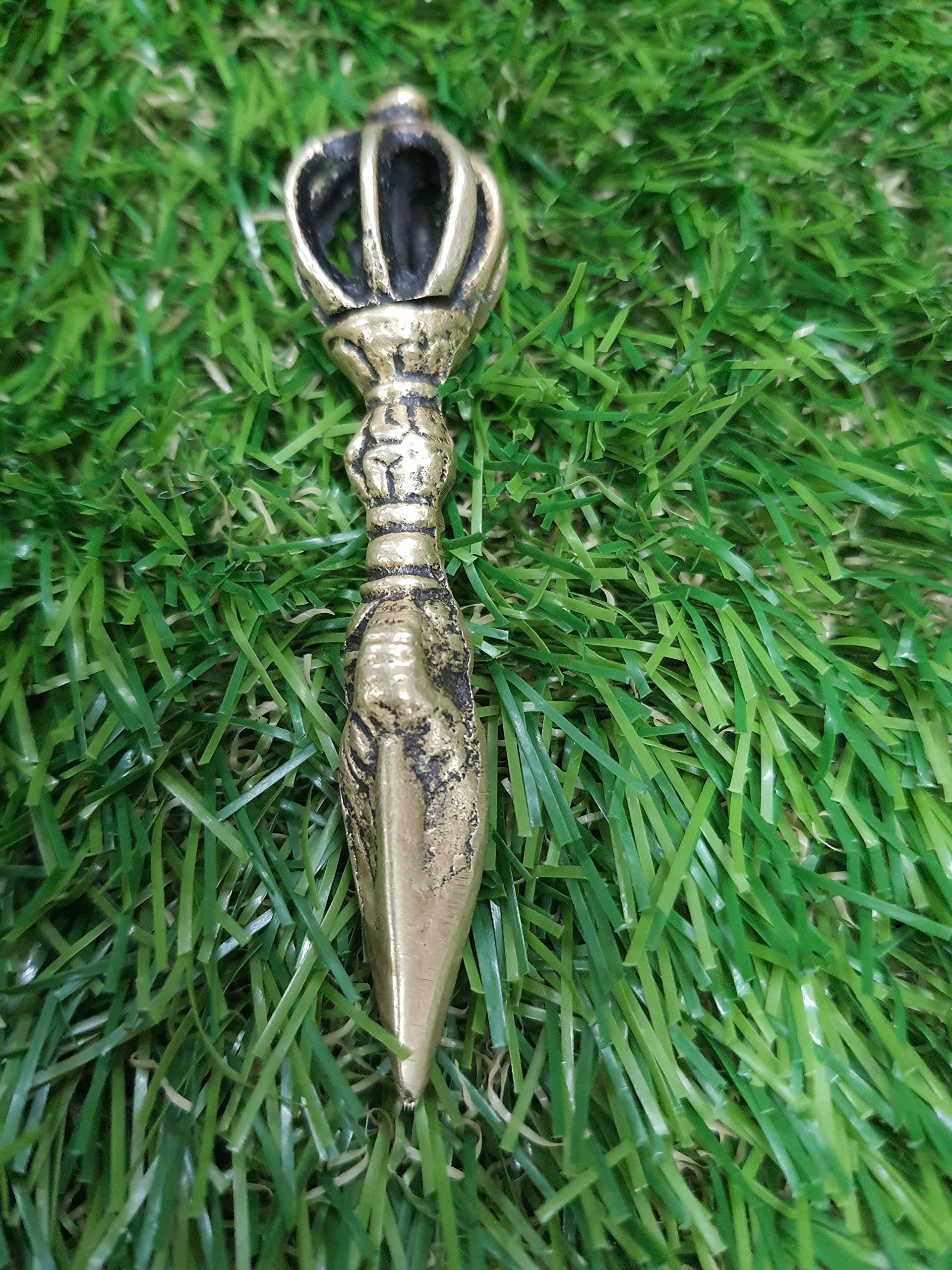 NIM Brass Tibetan Buddhist Style dorjee phurba with 9 Prong Ritual Product