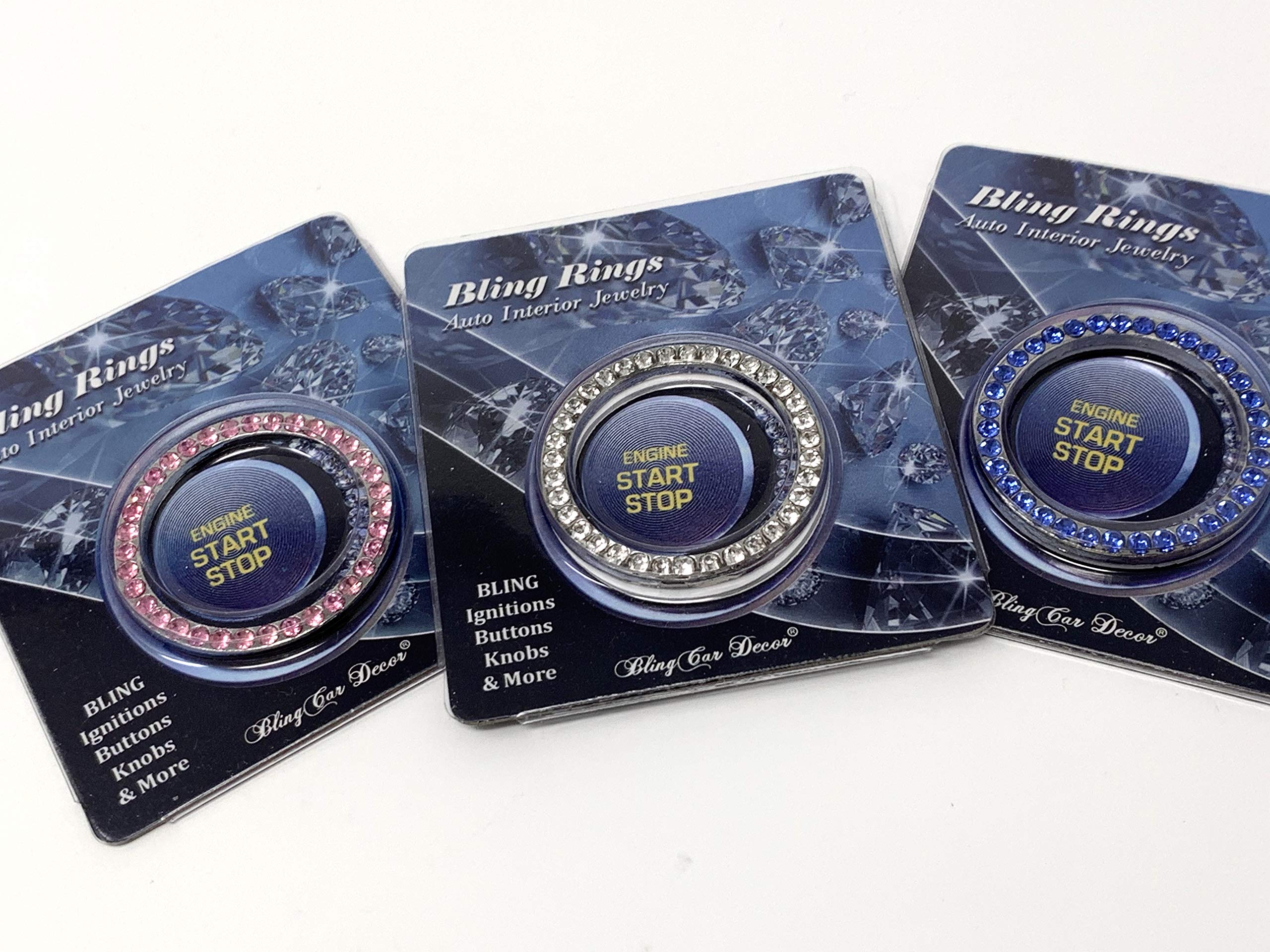 Bling Car Decor Crystal Rhinestone Car Bling Ring Emblem Sticker, Bling Car Accessories for