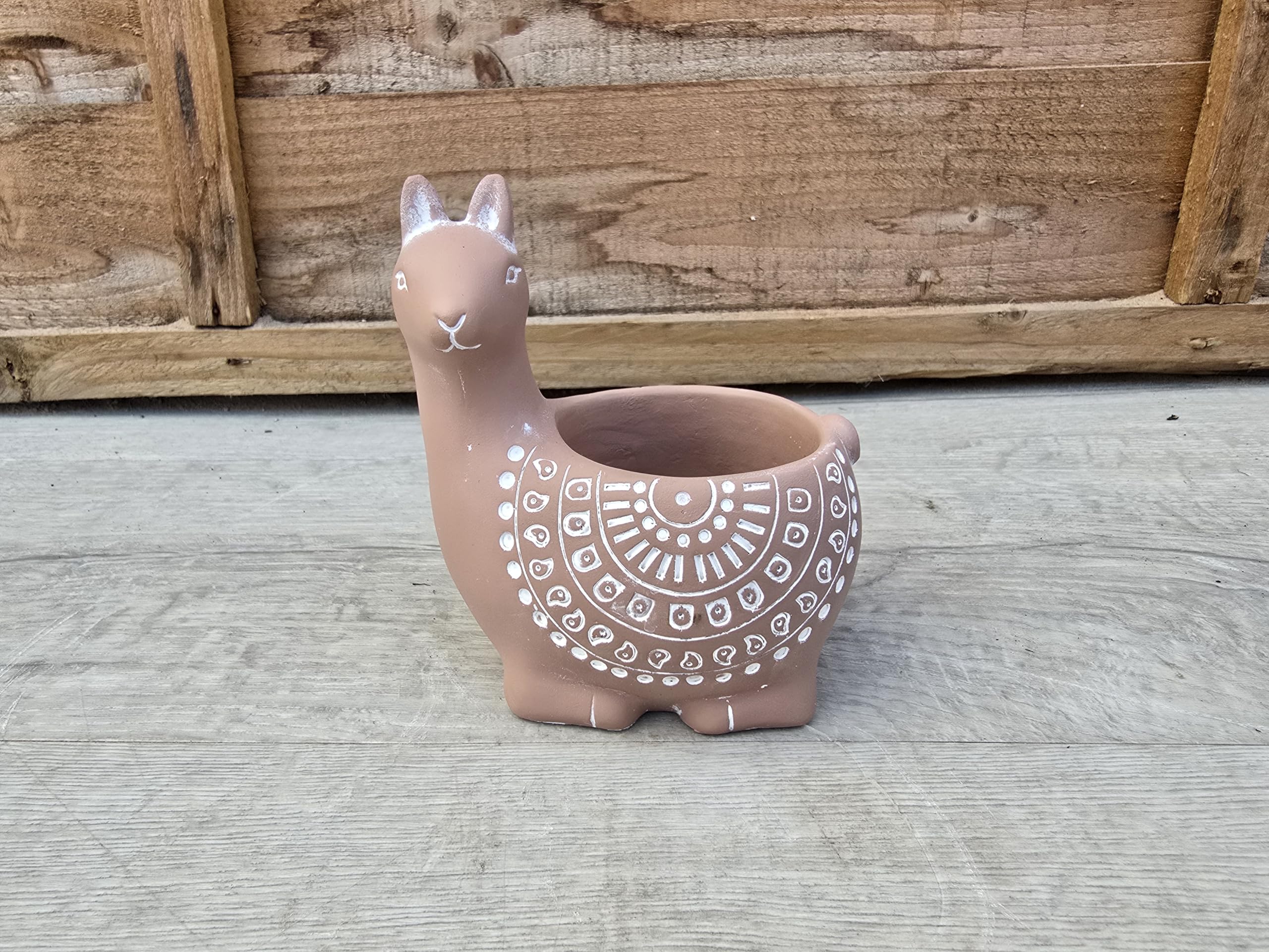 Alpaca Decorative Pot Cover (Terracotta). Animal Plant Pot. Perfect for Gifts/Personal Use. Good for Office/Home environment. Perfect for Cactus/Cacti and Succulents. 5.5cm Inner Diameter
