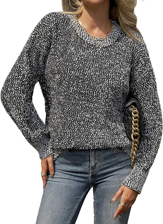 GraceSelect Womens Fall Oversized Sweater, Cute Crewneck Fuzzy Pullover Sweaters, Cozy Knit Sweater Tops 2025 Trendy