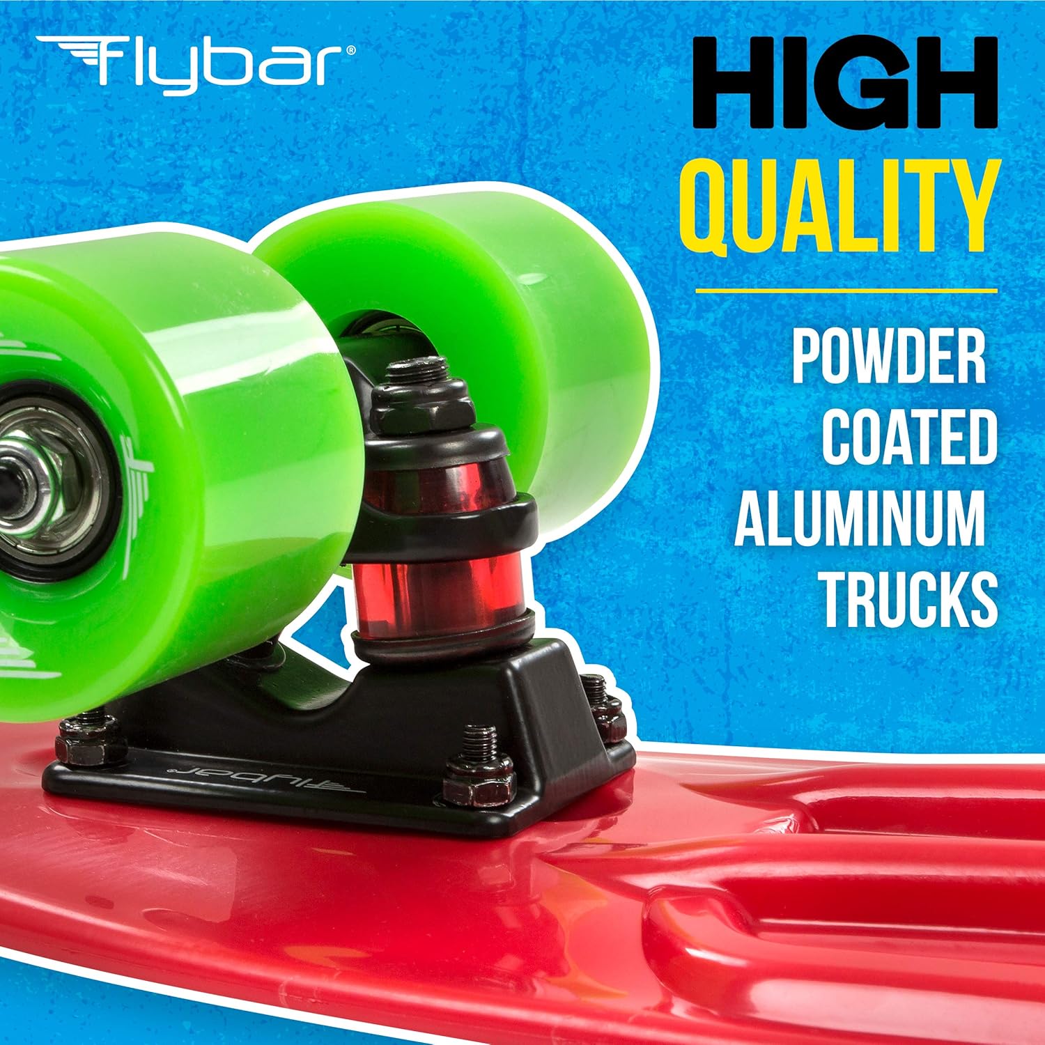 Flybar 22 Inch Kids Skateboard – Mini Cruiser Skateboards for Kids Ages 6-12, Outdoor Toys, Lightweight, Durable, Non-Slip Deck, ABEC-7 Bearings, Holds up to 175 lbs