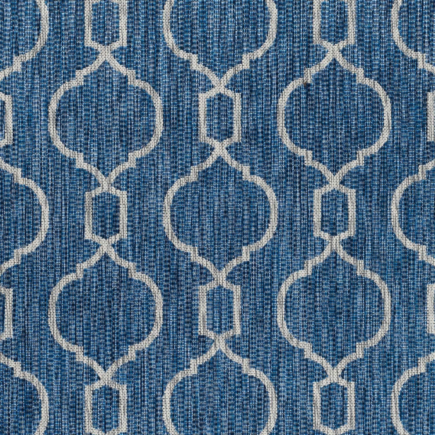 Indigo Jute Large Water Resistant Indoor Outdoor Rug 8x10 for Entryway Patio Deck Garden Outside Porch Hallway Entry Way Area Clearance Waterproof Living Room Bedroom Carpet Alfombras para Exteriores