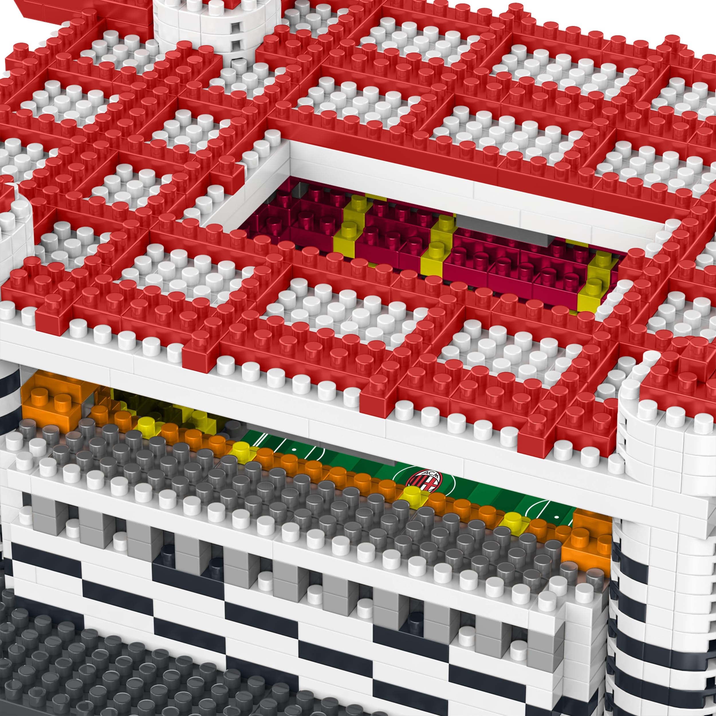 FOCO Offizielles Lizenzprodukt AC Milan San Siro BRXLZ-Steine 3D-Mini-Fußballstadion BAU-Set