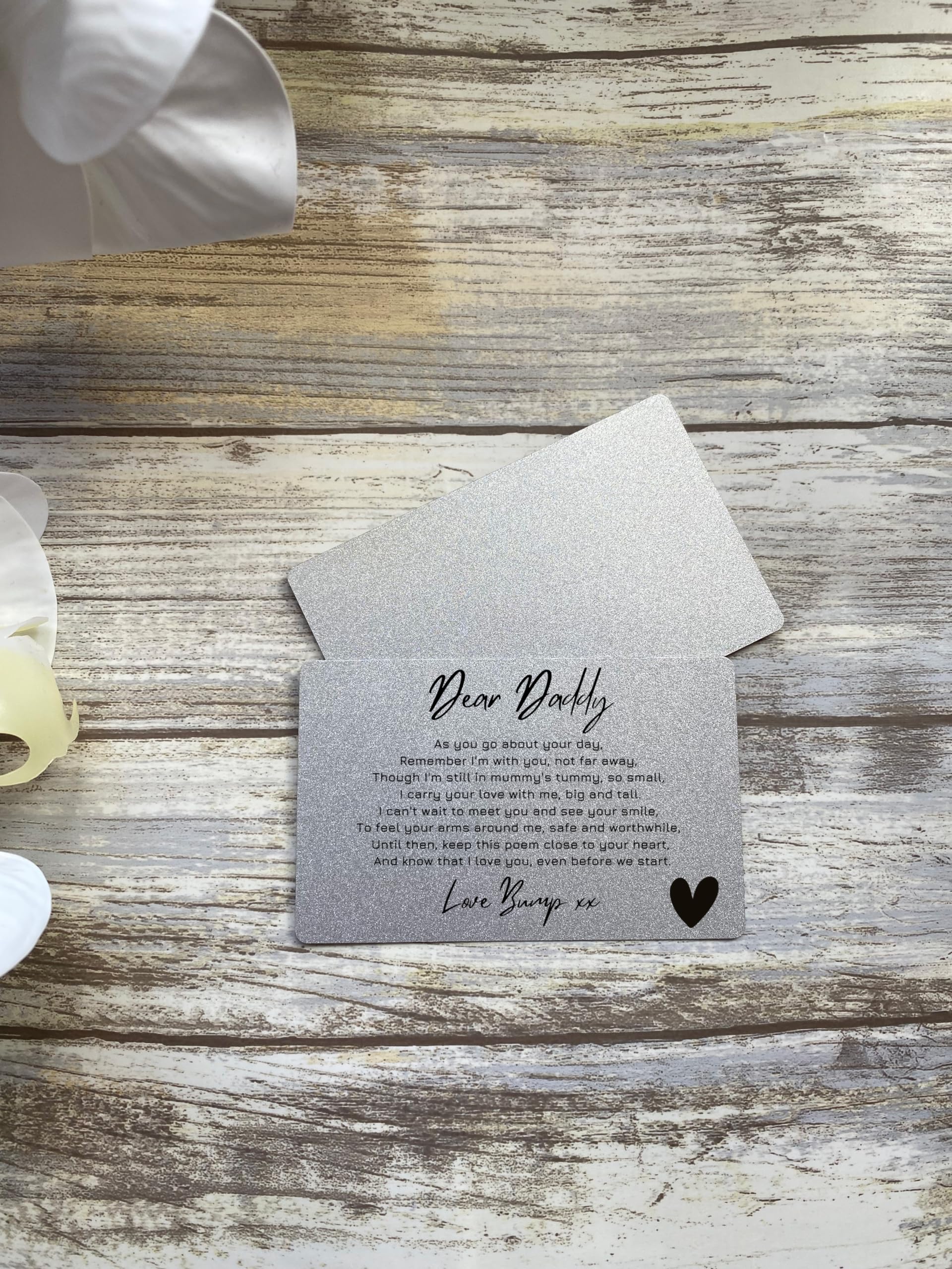 To My Dad - Personalized Father's Day Aluminum Wallet Card designed by Winnie Hairline
