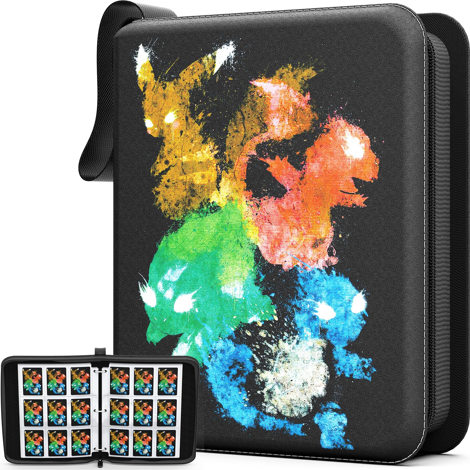 Card Binder for Pokemon Cards, 9 Pocket Trading Card Album Fits 900 Cards