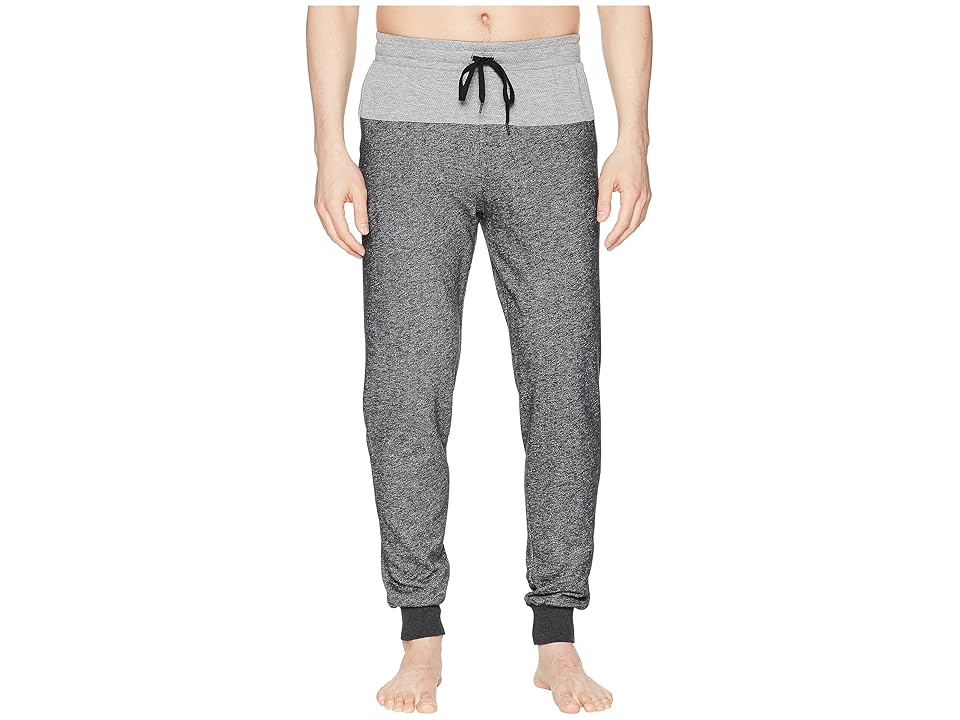 

2(X)IST Sport Mesh Lounge Jogger Pants w/ Mesh Detail (Black Heather/Heather Grey) Men's Casual Pants, Gray
