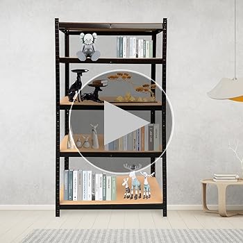 Shine Planet 5 Tier Garage Shelves Metal Storage Shelves, Heavy Duty Shed Storage Racking For Warehouse Workshop Office(Blue,70x30x150cm) On