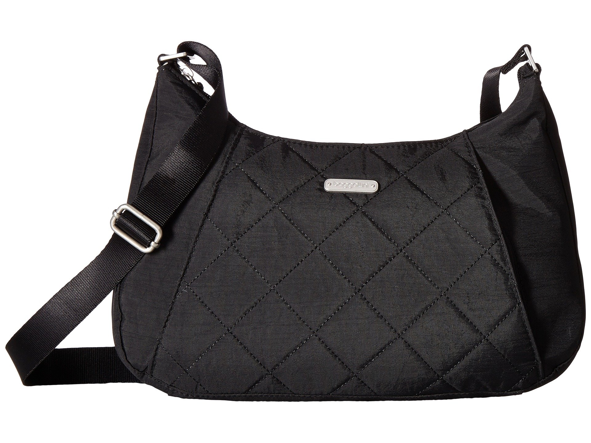 Baggallini Quilted Slim Crossbody Hobo with RFID at