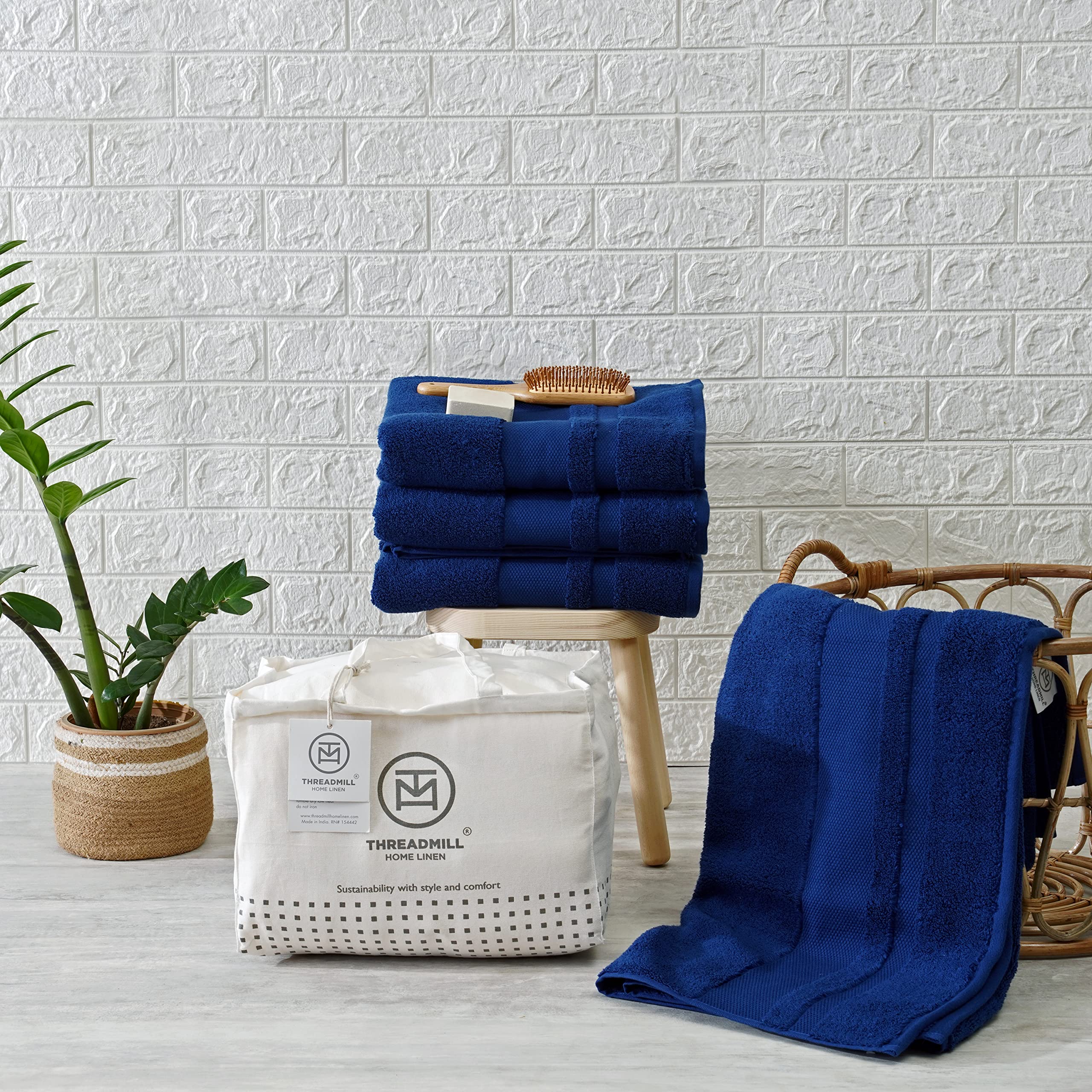Threadmill Luxury 100% Cotton Bath Towels Set 