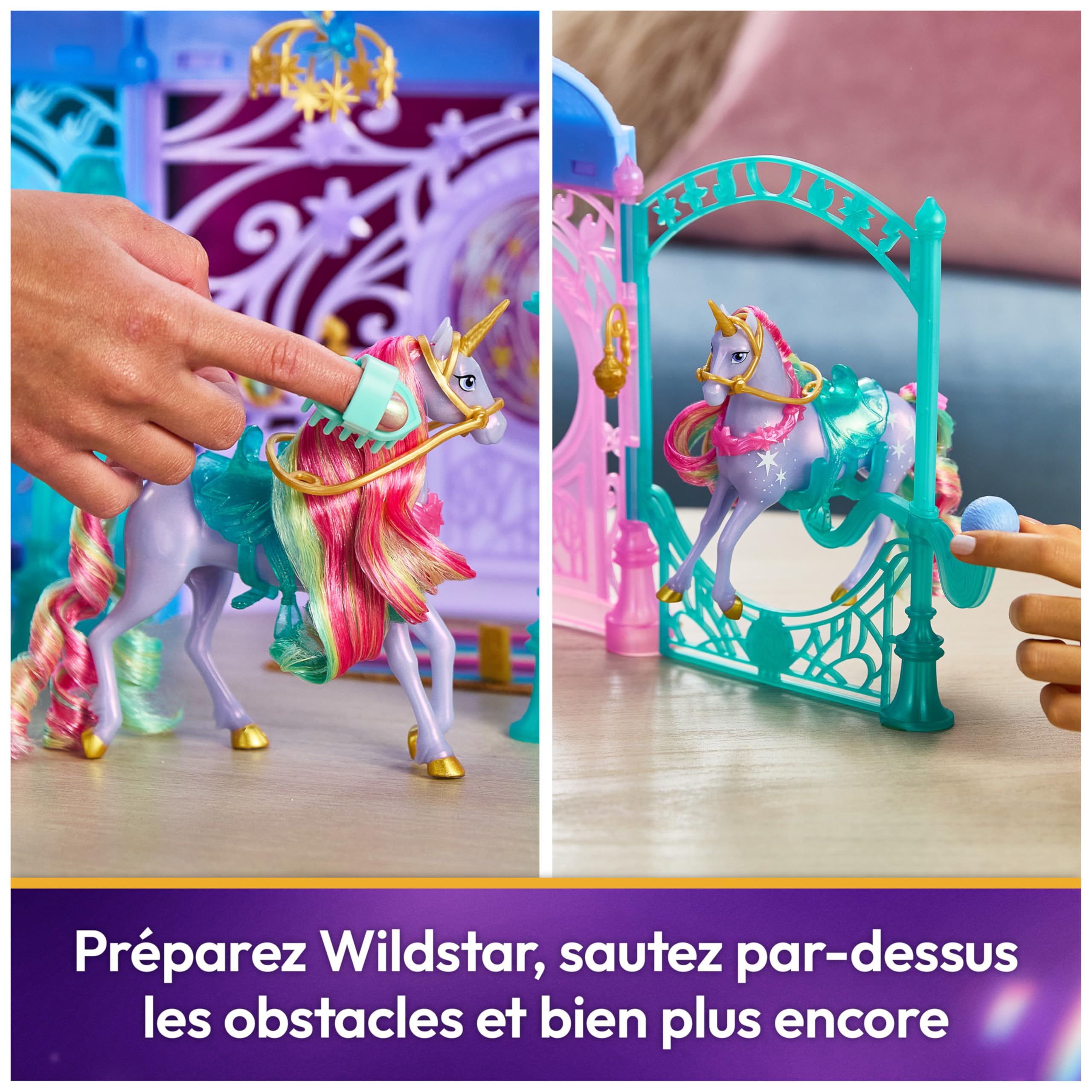 Unicorn Academy L'Ecole des Licornes Écurie Fontaine Licorne Wildstar Exclusive Sons & Lumières Jouet Enfant 4 Ans+