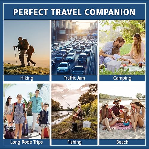 Miniatura 7 de Inodoro portátil para acampar para adultos, inodoro plegable portátil Hapoon XL con tapa, inodoro portátil de viaje para adultos, inodoro Porta para