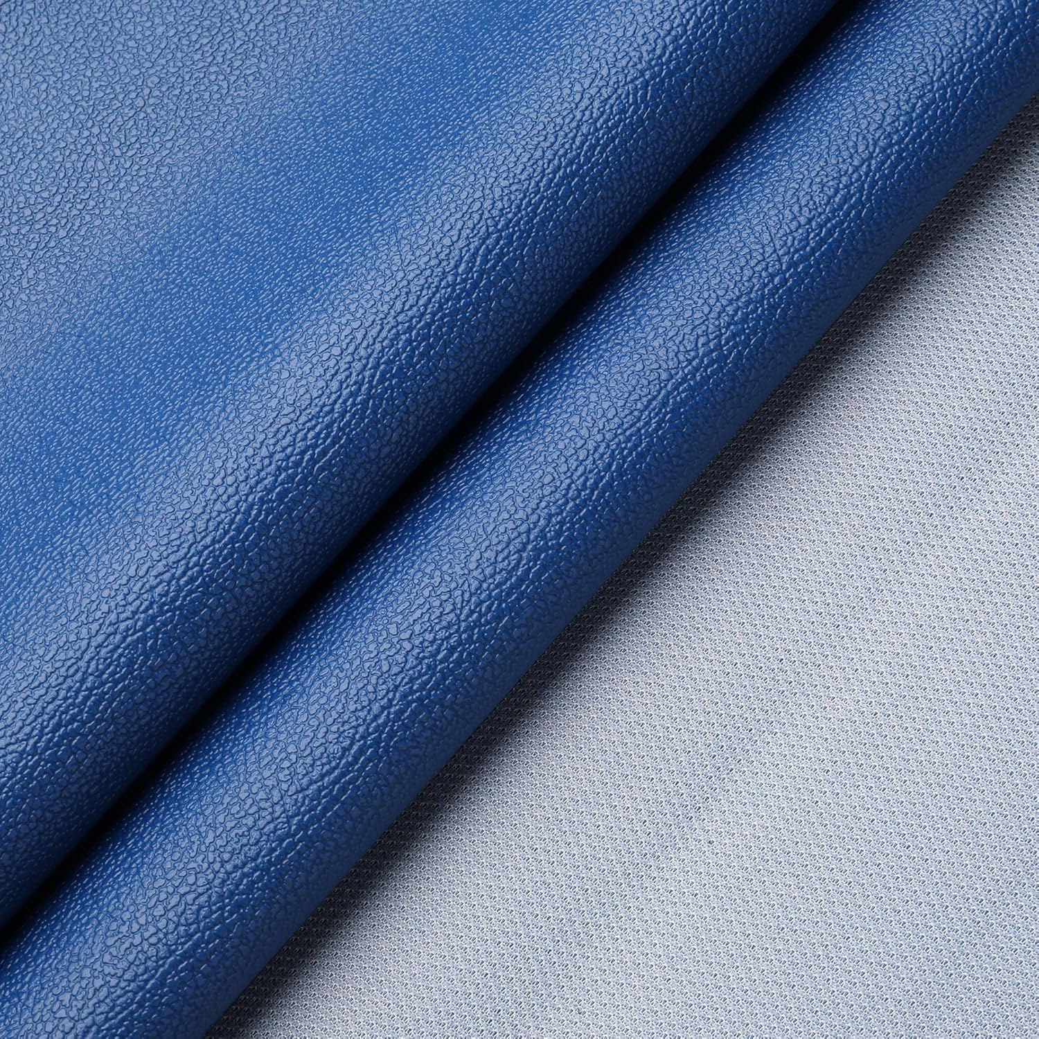 Vinyl Fabric, Marine Faux Leather Upholstery, for Upholstery Crafts, DIY Sewings, Sofa, Handbag, Earrings, Hair Bows Decorations (Blue 54 x 108 inch 3YD)