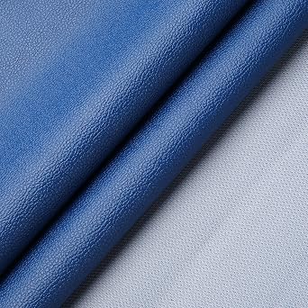 Vinyl Fabric, Marine Faux Leather Upholstery, for Upholstery Crafts, DIY Sewings, Sofa, Handbag, Earrings, Hair Bows Decorations Blue 54 x 108 inch 3YD
