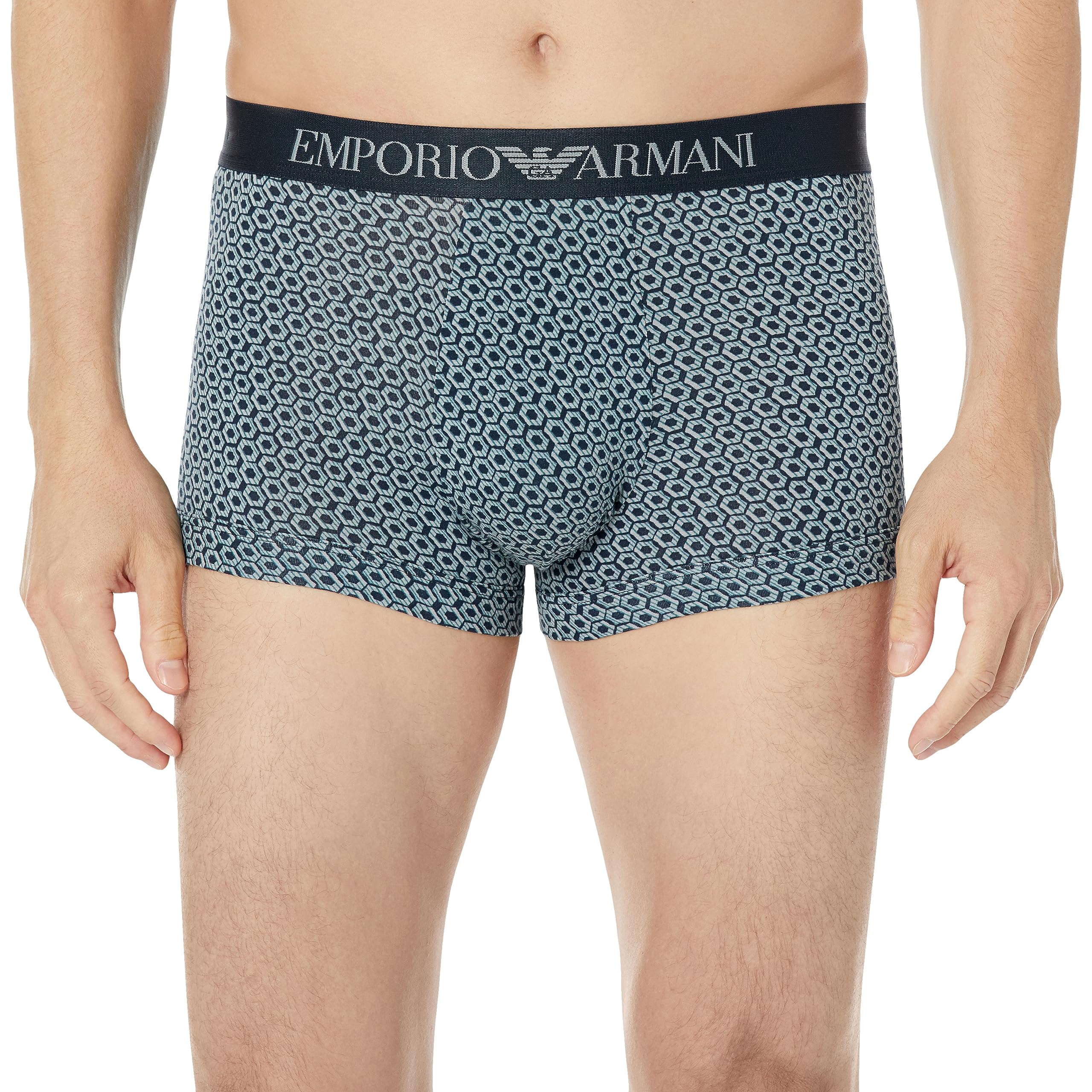 Emporio Armani Men's Classic Pattern Mix Trunk, exagon, M
