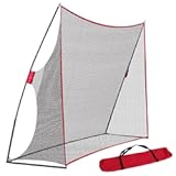 Smartxchoices Portable 10x7ft Large Golf Netting Golf Practice Hitting Net with Stand Frame & Carry Bag for Golf Driving Pitching Hitting Training, Backyard/Indoor/Outdoor