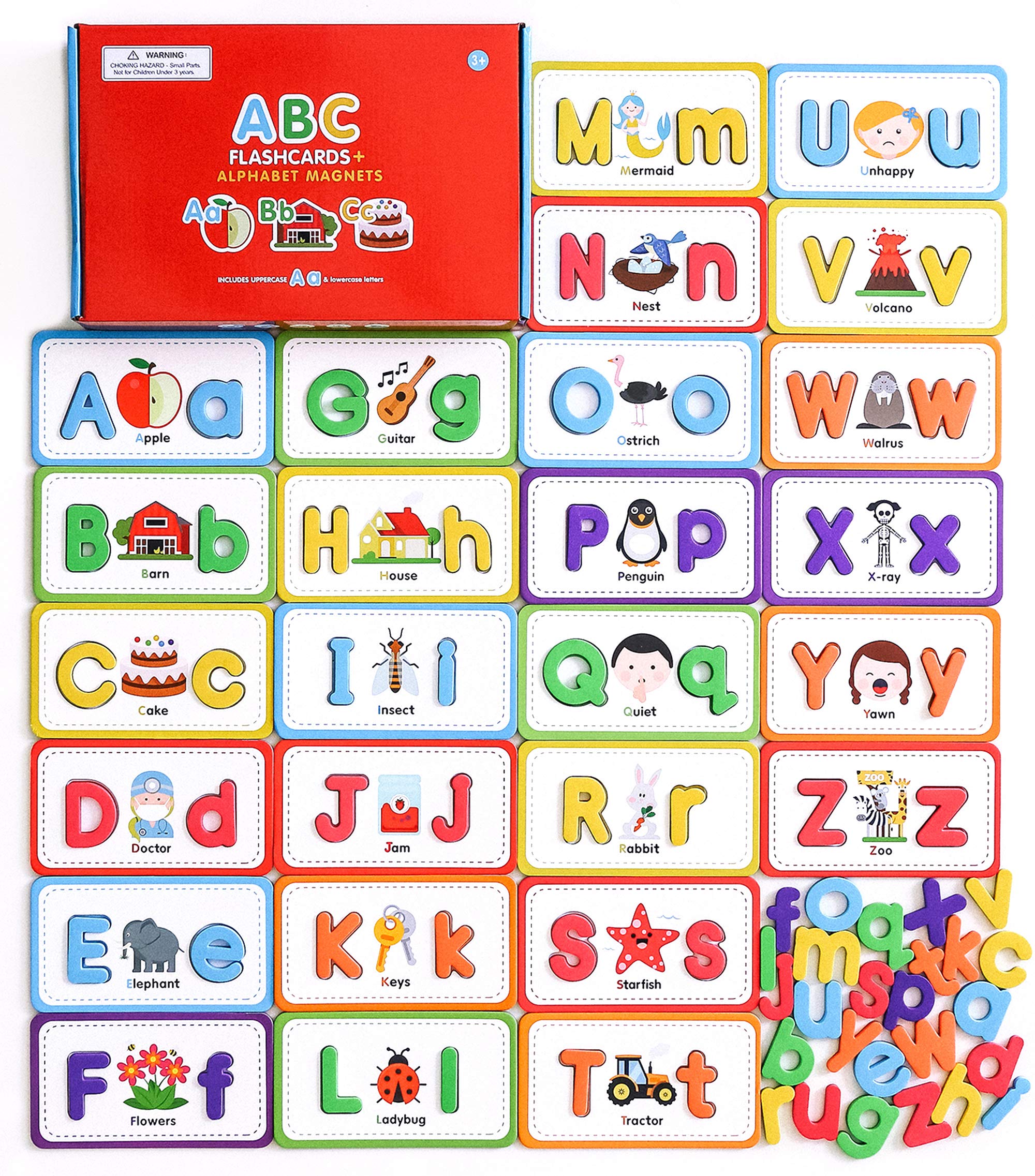 Curious Columbus AZ Flash Cards with Letters for Toddlers. 26