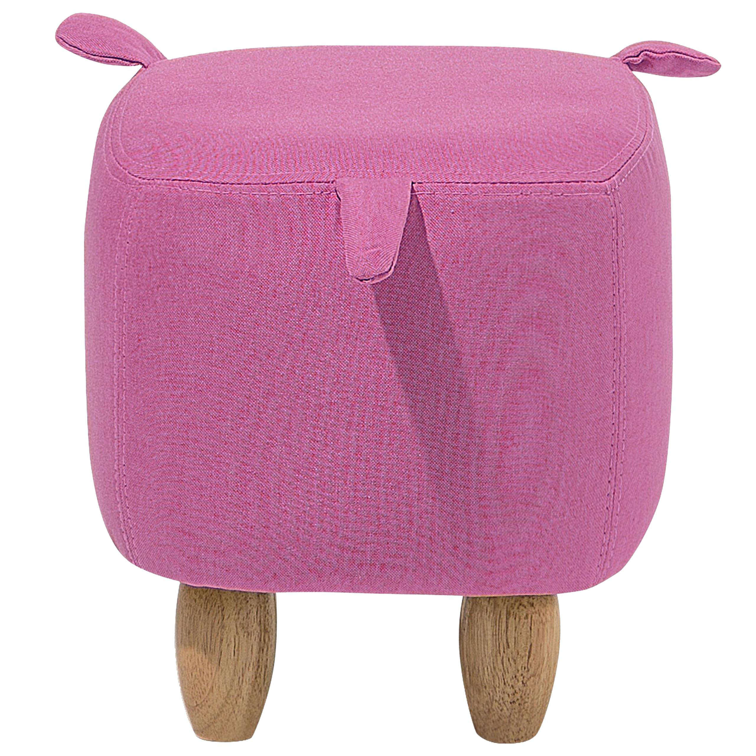Beliani Verspielter Schweinchen-Hocker in Rosa Tierhocker für Kinder Piggy