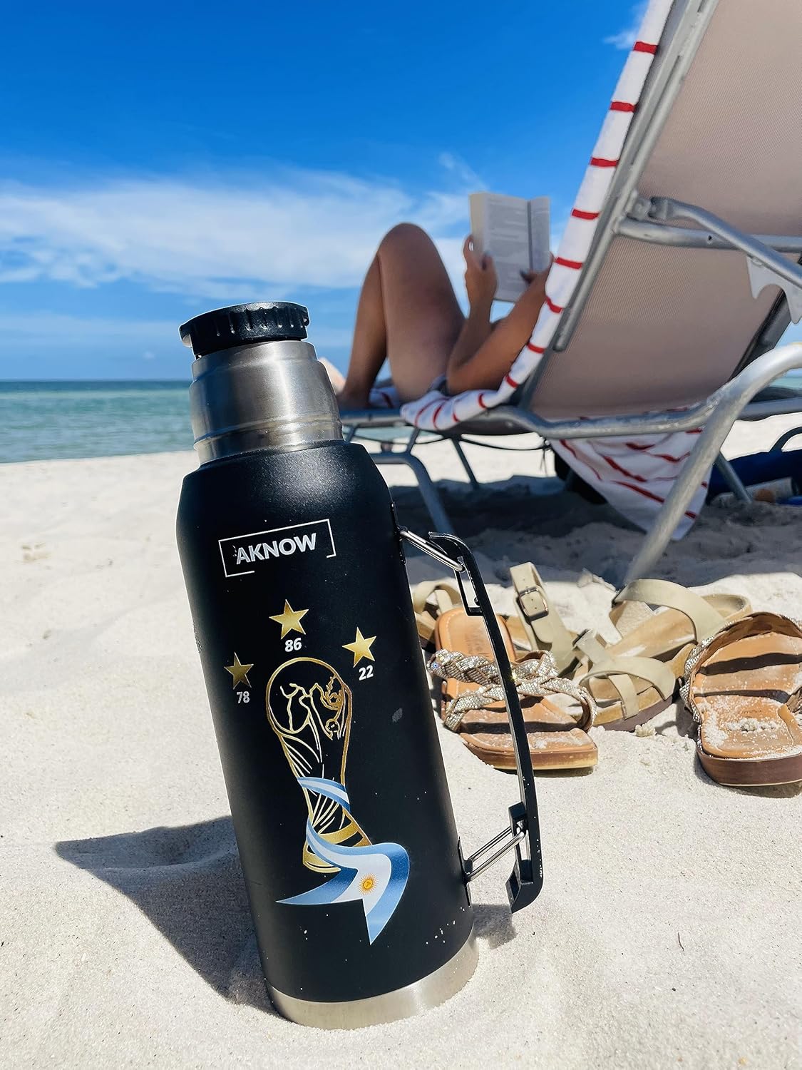 Thermo Argentino World Cup Stainless steel bottle with Argentine Flag 1LT (Black) - Image 9