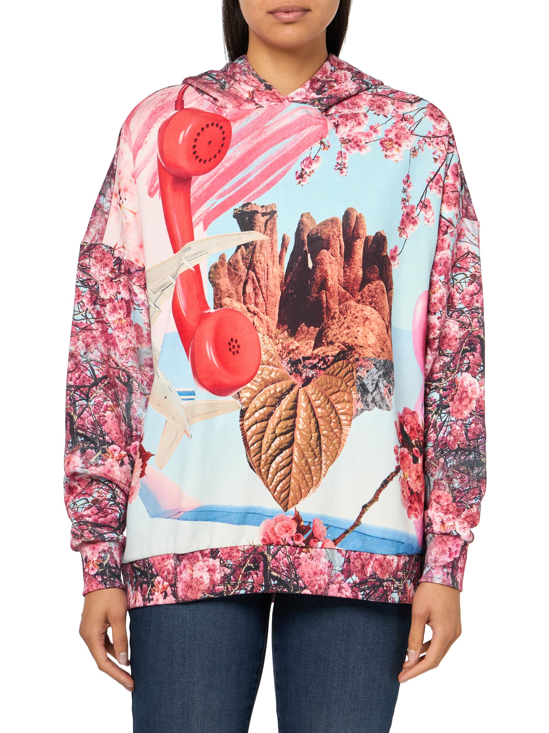 Desigual Damen Material Finishes Bedrucktes Sweatshirt M. Christian Lacroix, Baumwolle, M