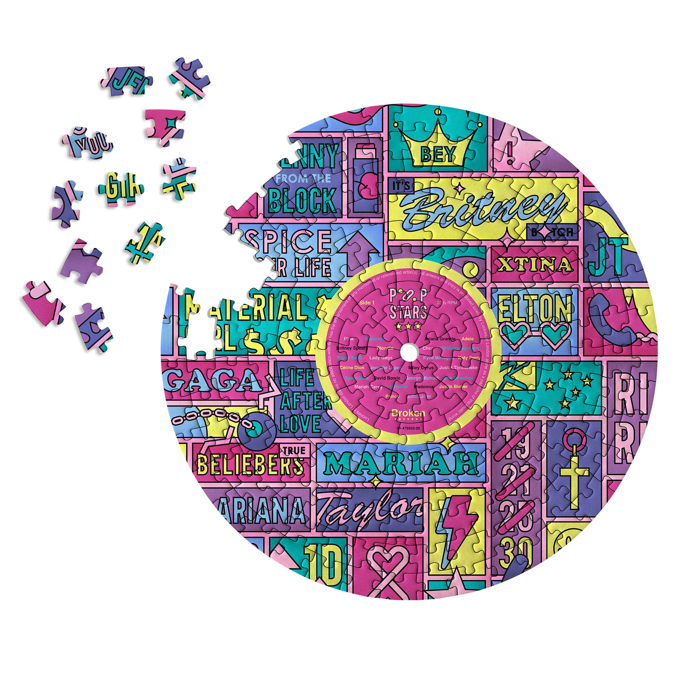 Pop Stars Broken Records 200 Piece Jigsaw Puzzle