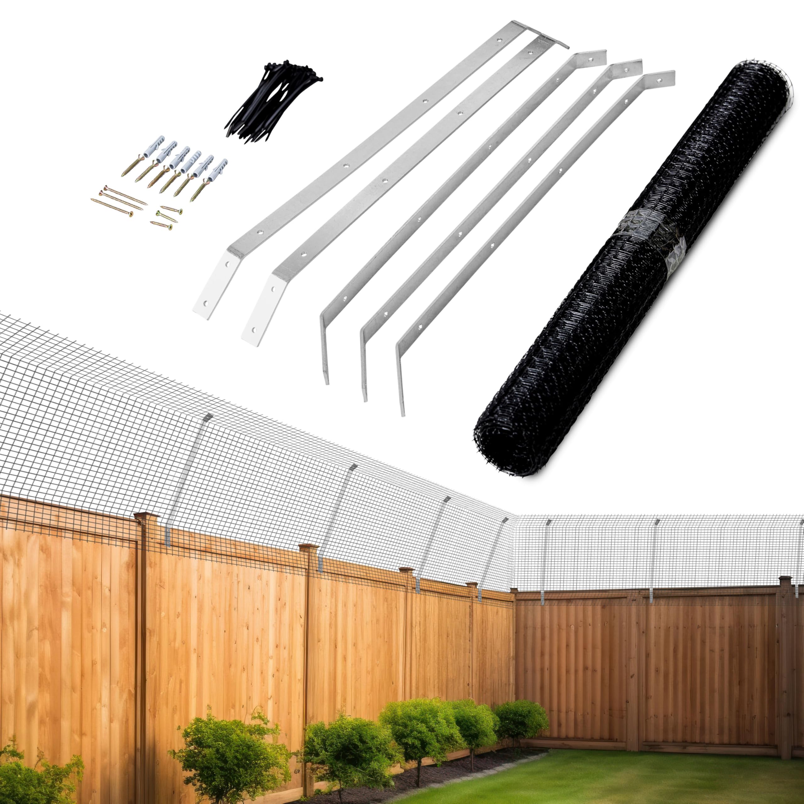 Misc Home Cat Proof Fence Anti-Climb Barrier – Secure Outdoor Catio Enclosure Kit, Weatherproof Garden Mesh Fencing for Cat Safety & Protection (40 Meter Kit)