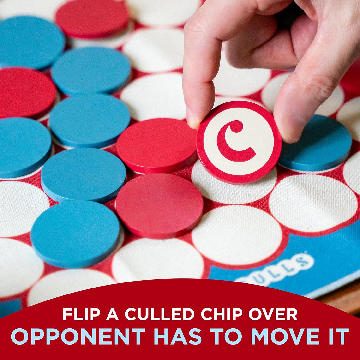 CULLS, an Abstract Strategy Board Game, Smarter Than Checkers and More Fun Than Chess, A Travel Friendly Quick Thinking Tactics Game for Ages 6 & Up, 2-4 Player Family Game, 10+ Minutes Play Time