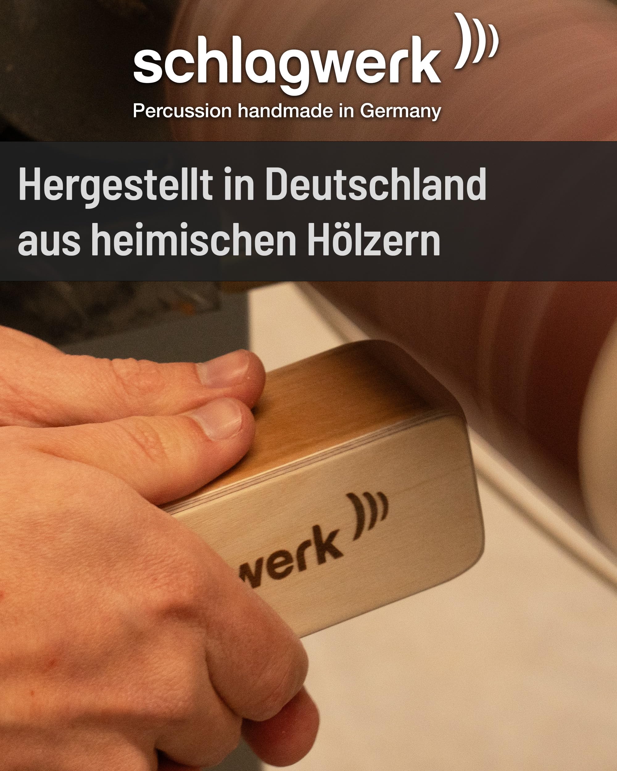 Schlagwerk SK40 Double Shaker - Professioneller Percussion Shaker aus Holz, Multi-Klangkörper für kräftigen und vielseitigen Sound - Rhythmus für Einsteiger und Profis - Made in Germany