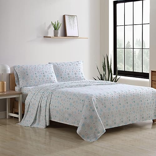 Vista 291 de Eddie Bauer - Full Sheets, Cotton Flannel Bedding Set, Brushed For Extra Softness, Cozy Home Decor (Dog Friends, Full)