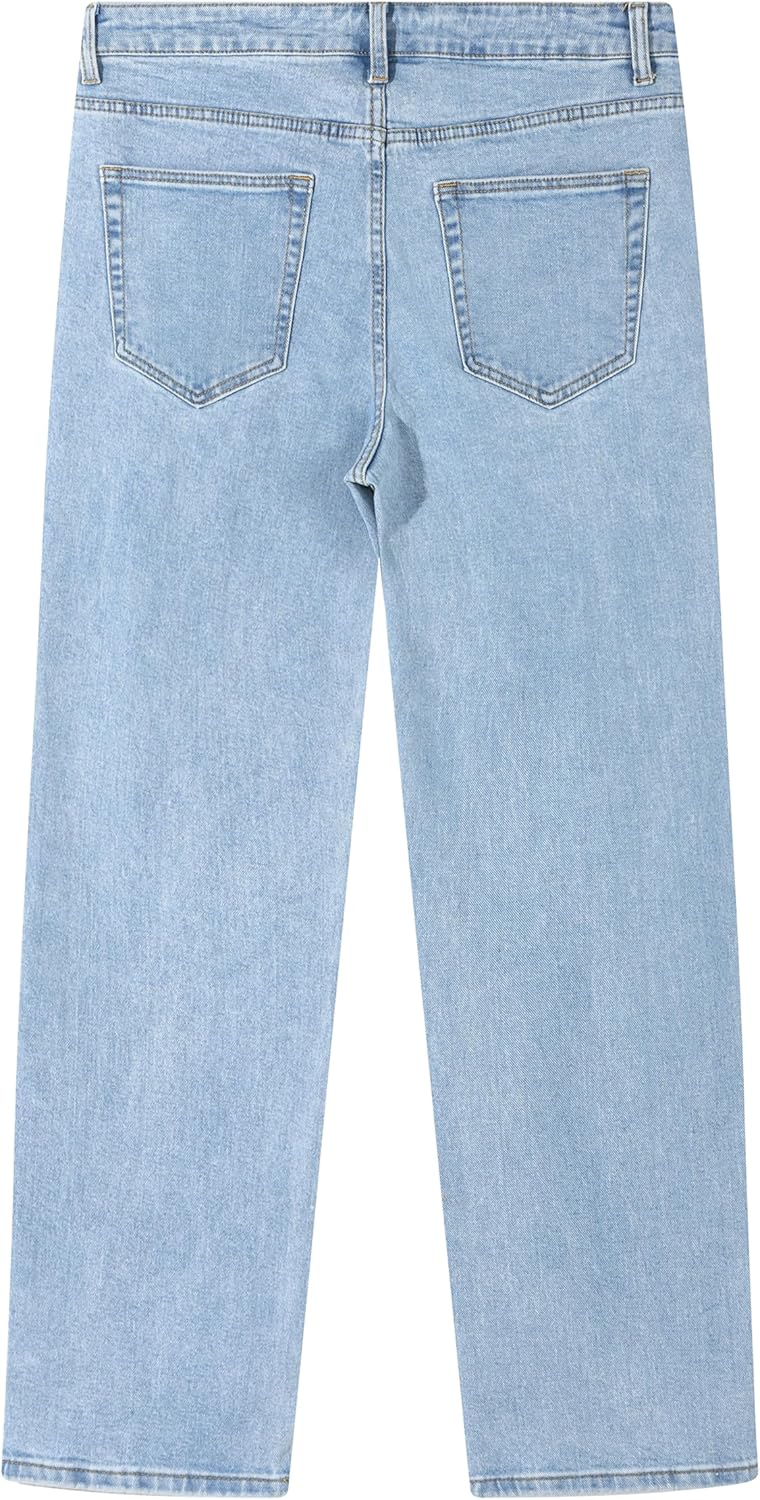 Men's Regular Fit Straight Leg Jeans - Comfort Stretch Cotton Denim Pants for Daily, Work and All Season Wear - Image 6