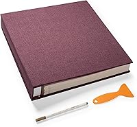 Vista 54 de Álbum autoadhesivo para fotos de 3x5, 4x6, 5x7, 6x8, 8x10, 8.5x 11 u 11x10.6 pulgadas, 40 páginas, de 11 x 10.6 pulgadas, tapa de lino, bricolaje