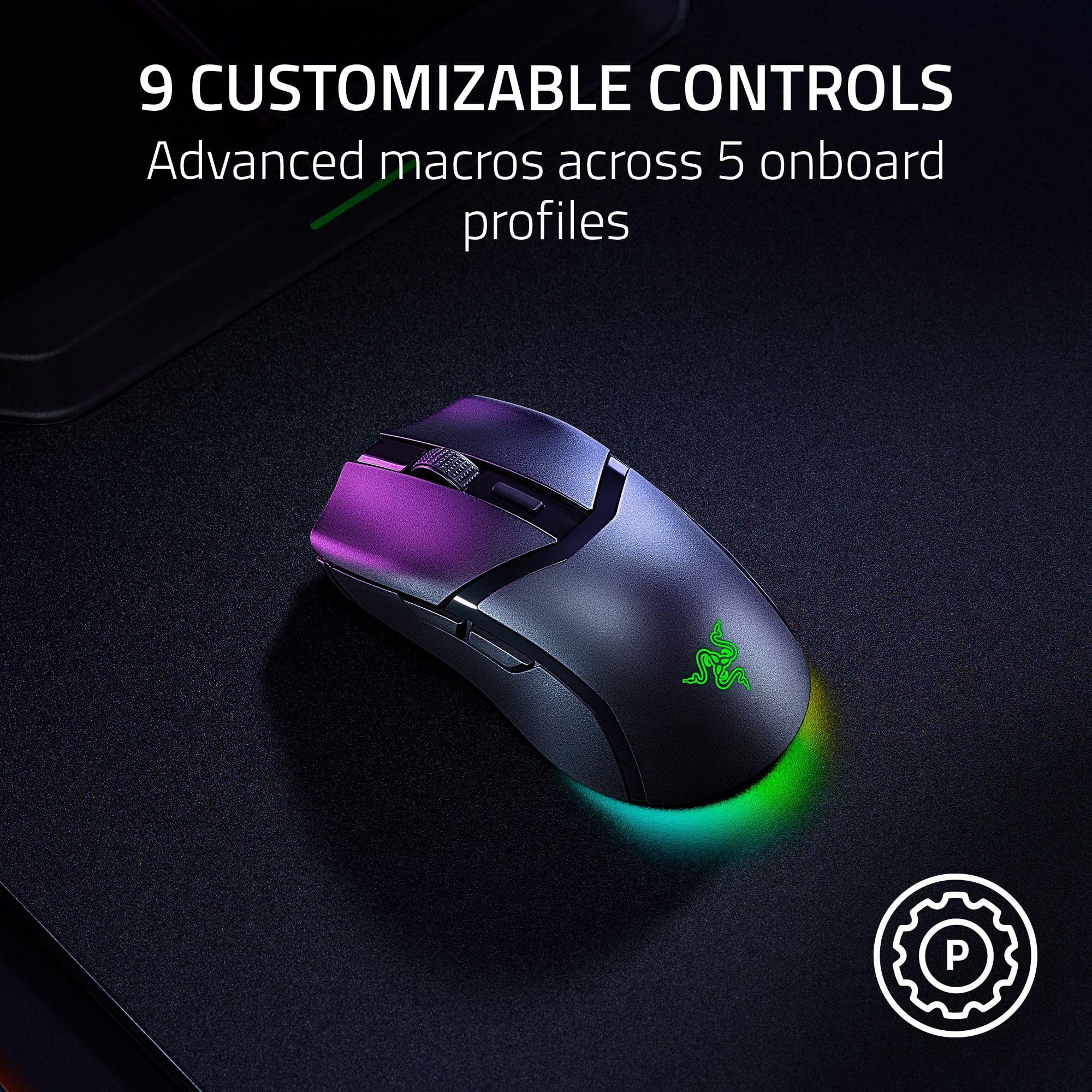 Razer Cobra Hyperspeed Preto Mouse Gamer Sem Fio Chroma RGB 26K